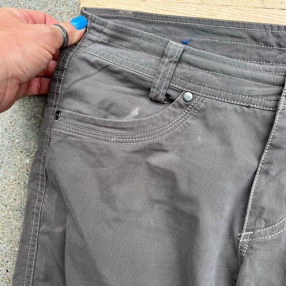 Kuhl Splash Roll-up Vintage Patinadye Gray Hiking Cargo Pants Size 6 Regular - Picture 6 of 10